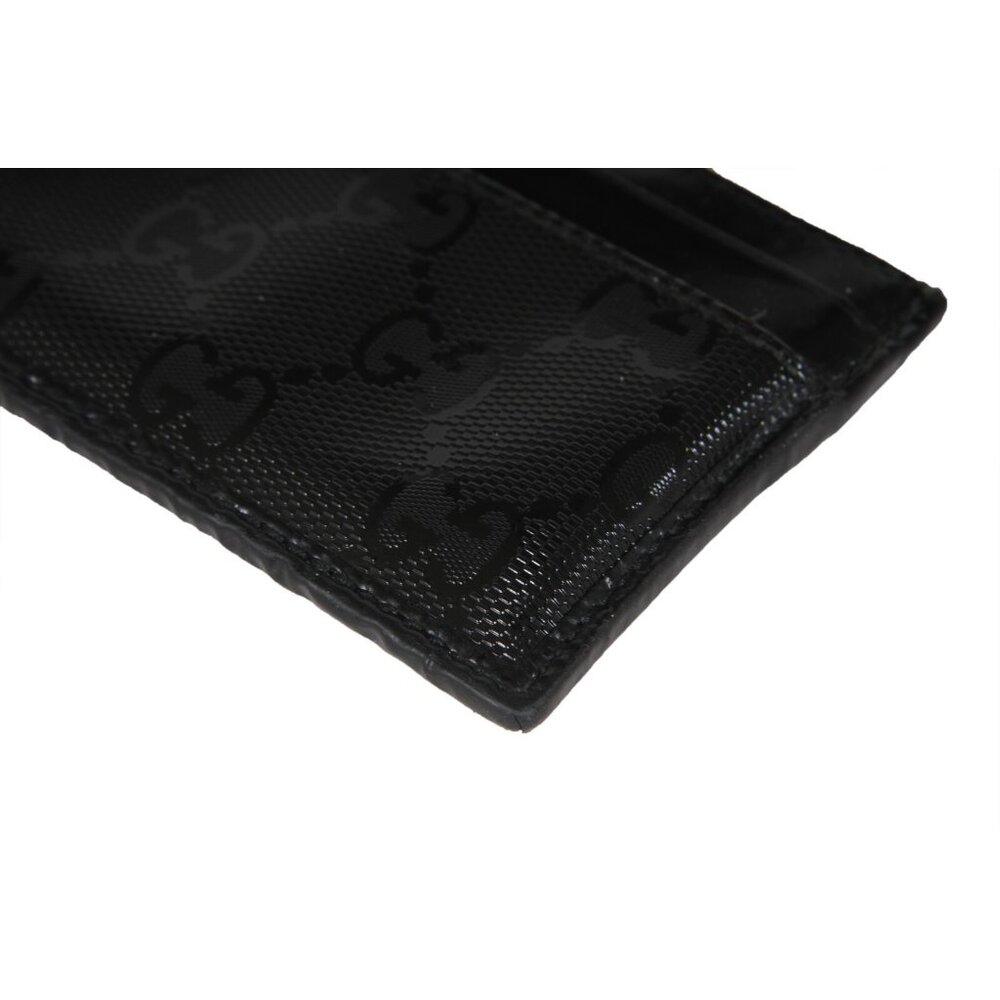Gucci Mens Interlocking GG Imprime Logo Card Holder Black Leather Wallet - Picture 4 of 8